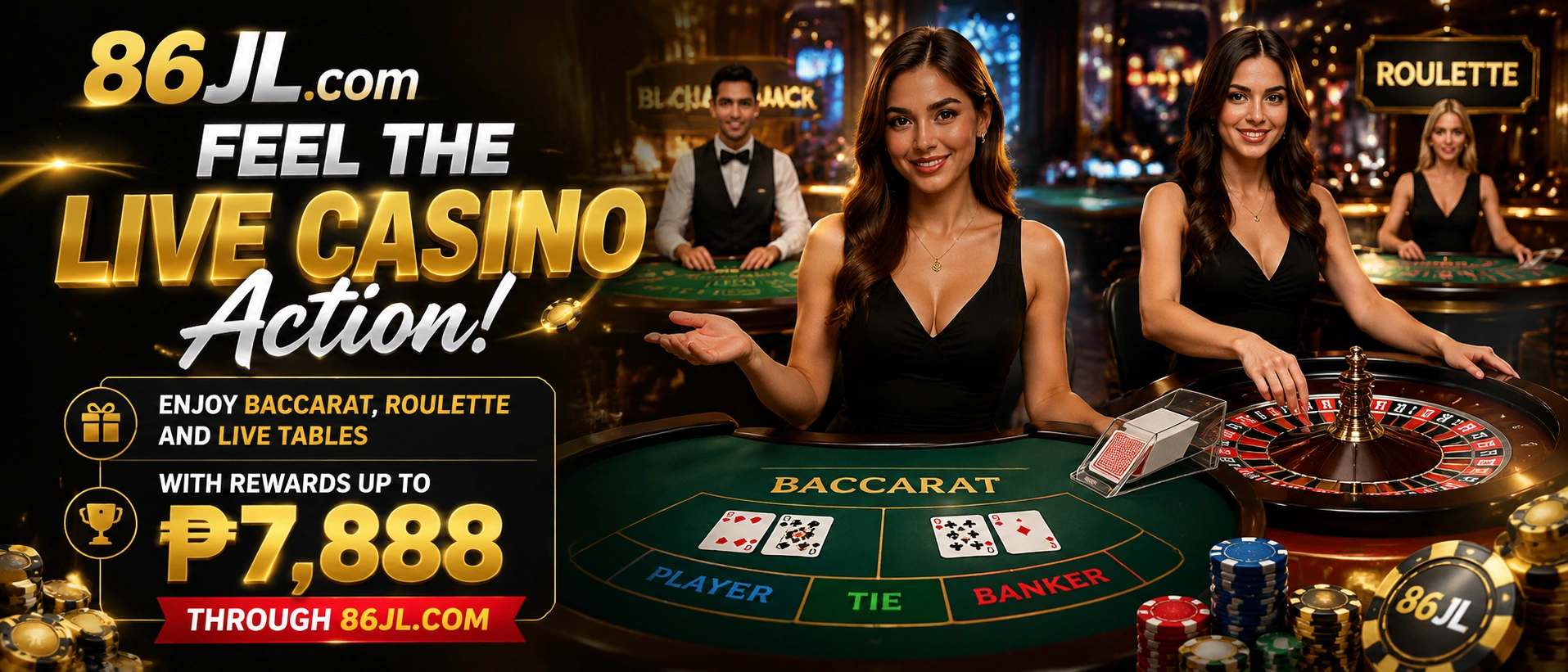 86JL live casino promotional visual