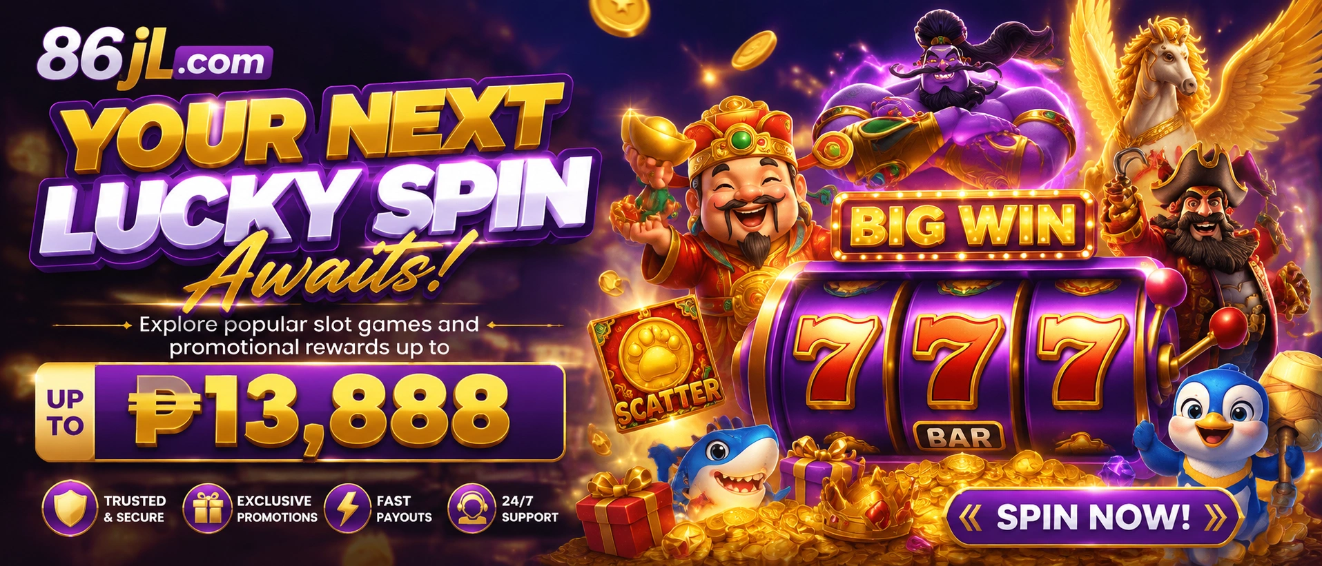 Slot game showcase image for 86JL